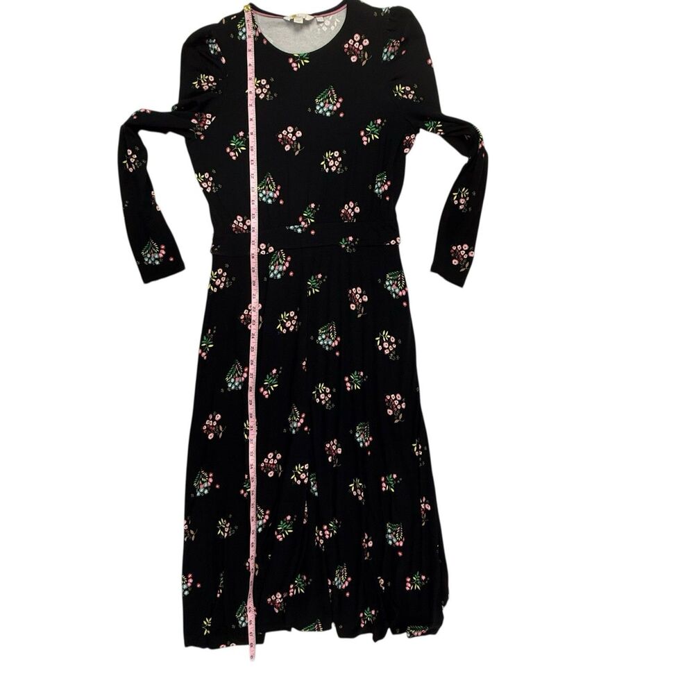 Boden Bouquet Floral Jersey Knit Dress Women 6 Petite Floral Midi Maxi Viscose - Picture 10 of 12